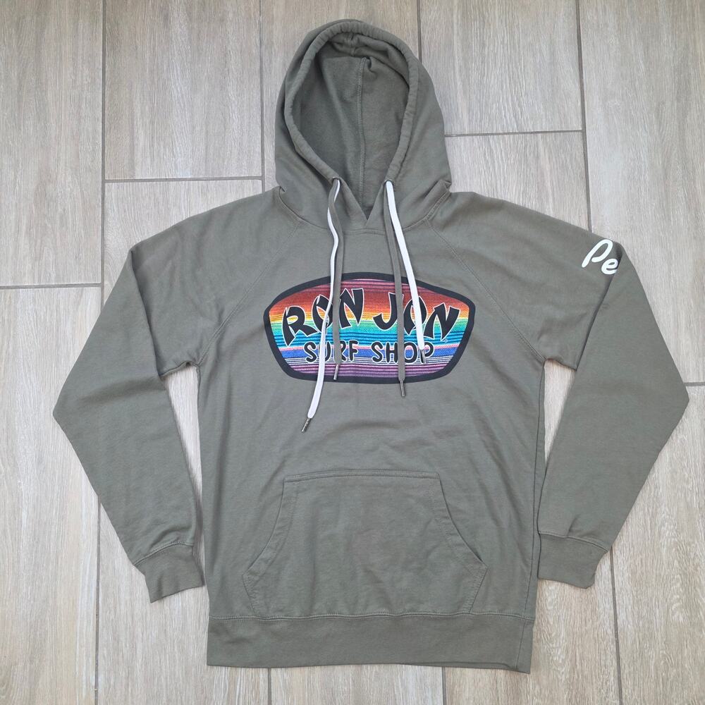 Ron Jon Surf Shop Hoodie Womens M Pensacola Beach Rainbow Graphic Pullover
